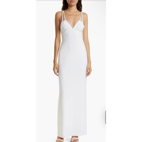 Tanya Taylor White Dasha Strappy Knit Maxi Dress Size L NWT $585 - Picture 7 of 12